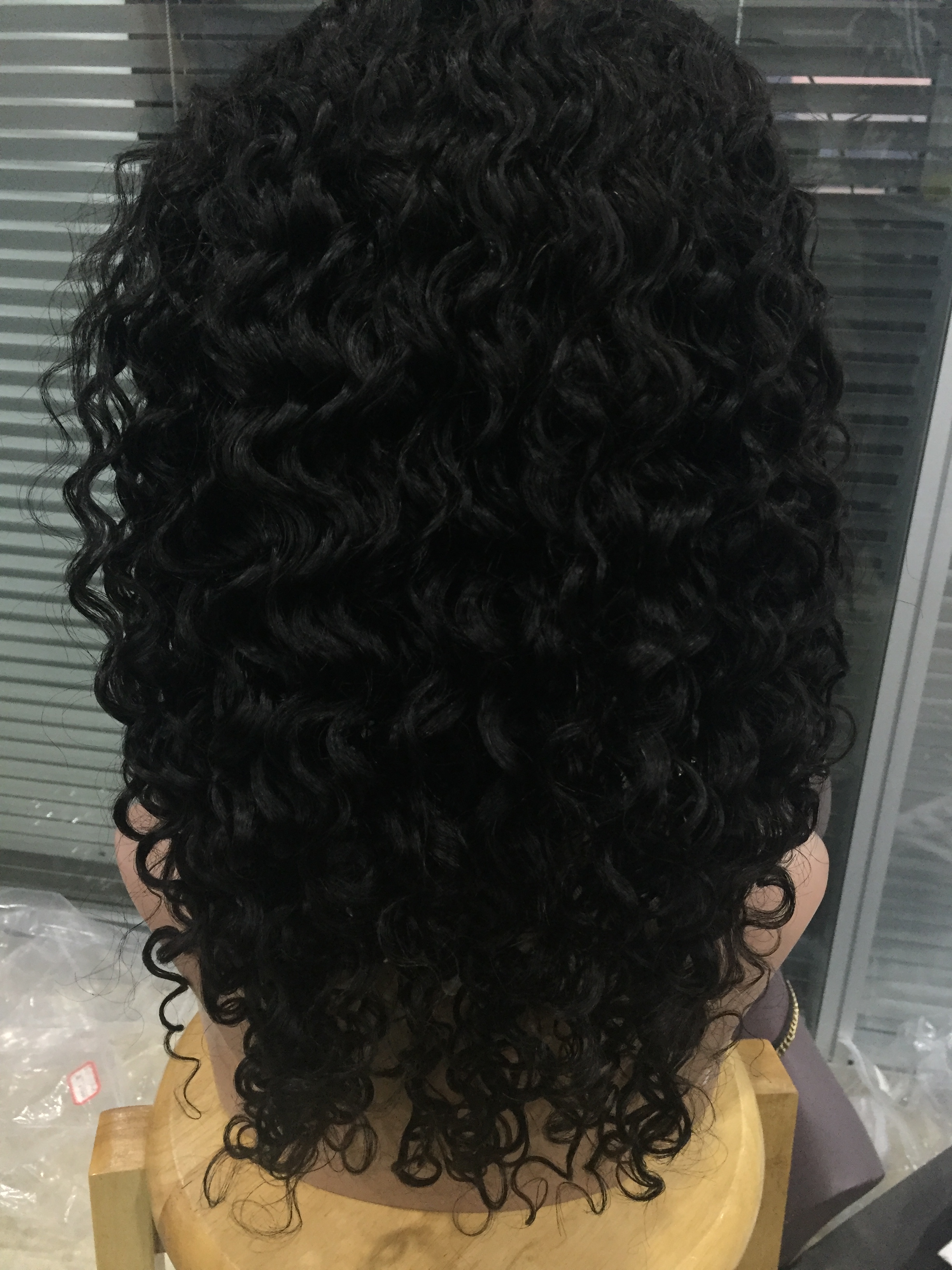 Lace front wigs deep curl 18inch virgin hair wigs YL165